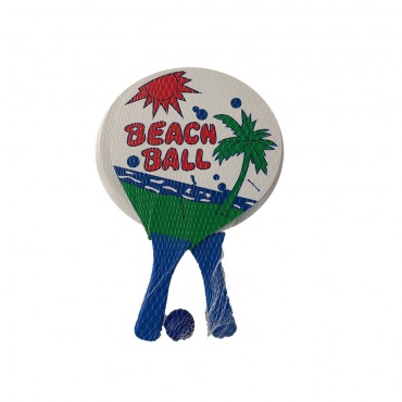 BEACHBALL TAHTA RAKET FİLELİ (25)