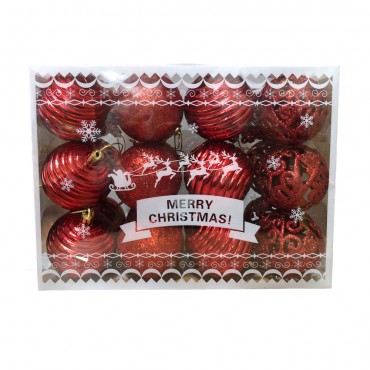 KUT. 24'LÜ 6 CM LÜKS YILBAŞI AĞAÇ SÜSÜ (40)