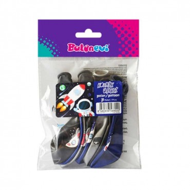 8'Lİ PAKETTE 4+1 KOZMİK GALAKSİ BASKILI BALON (12)