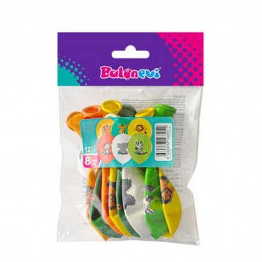 8'Lİ PAKETTE 4+1 SAFARİ BASKILI BALON (12)