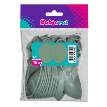 15'Lİ PAKETTE KÜF YEŞİLİ BALON (12)
