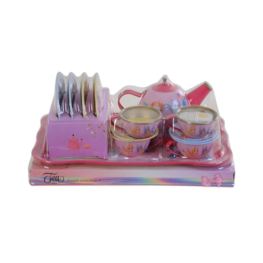 METAL RENKLİ TEPSİDE ÇAY KAHVE SETİ (36)