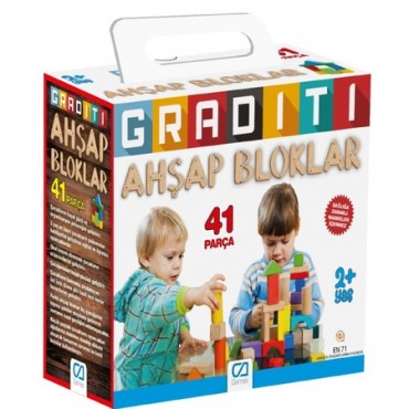 41 PCS RENKLİ AHŞAP BLOKL...