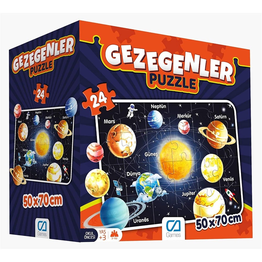 GEZEGENLER EĞİTİCİ YER PUZZLE (18)