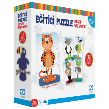 EĞİTİCİ PUZZLE NEŞELİ HAYVANLAR (24)