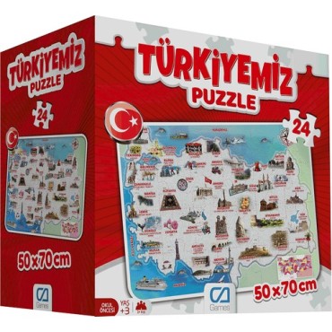 TÜRKİYEMİZ EĞİTİCİ YER PUZZLE (18)