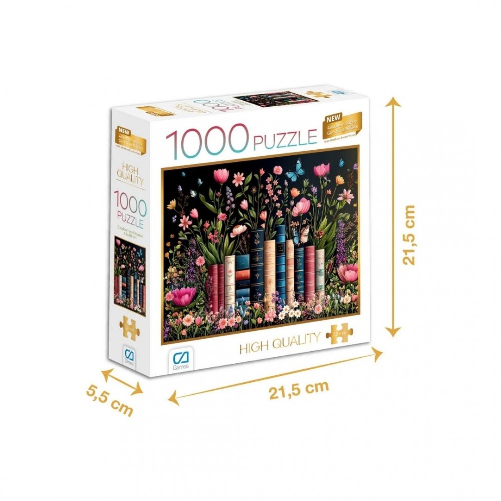 1000 PARÇA ÇİÇEKLER VE KİTAPLAR PUZZLE (6)