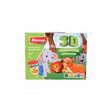 HEROES 3D KALIPLI ORMAN HAYVANLARI HAMUR SETİ (12)