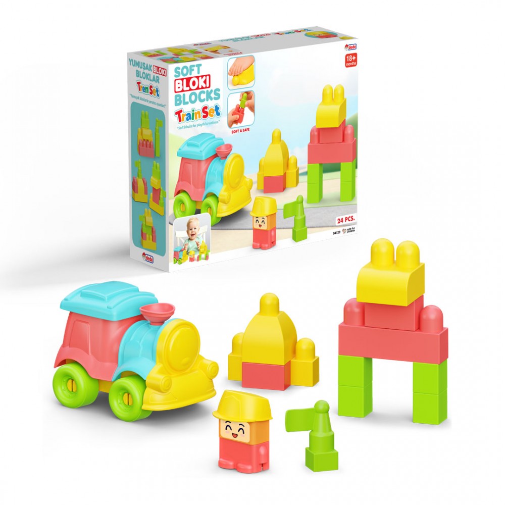 24 PARÇA YUMUŞAK BLOKİ BLOKLARI TREN SET (12)