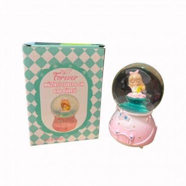 KUT. MÜZİKLİ IŞIKLI 8 CM KAR KÜRESİ (690)