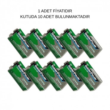10'LU KUTUDA GOLDEN POWER 9 VOLT PİL (500)