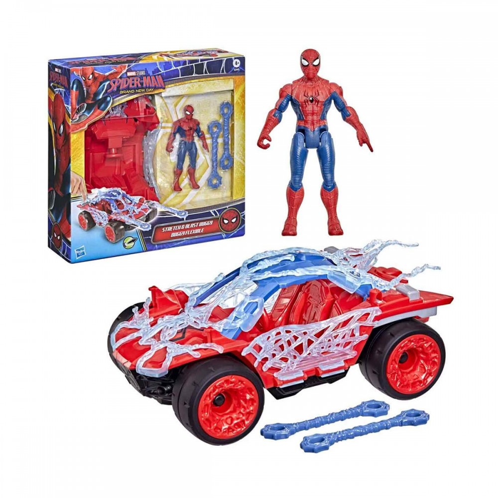 SPİDER-MAN ACTİONVERSE STRETCH FİGÜR VE WEB BLAST ARAÇ (3)
