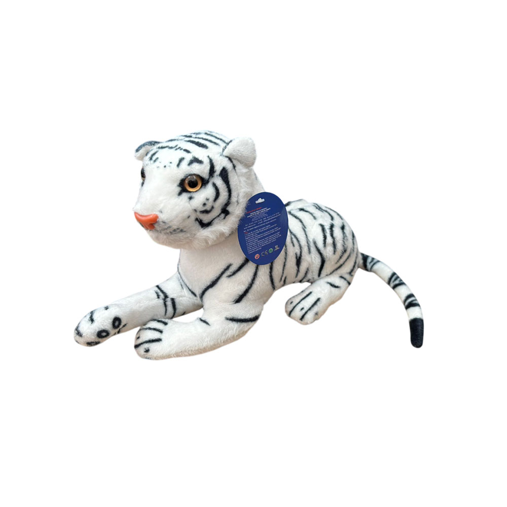 30 CM SESLİ YATAN BEYAZ BENGAL KAPLANI (150)