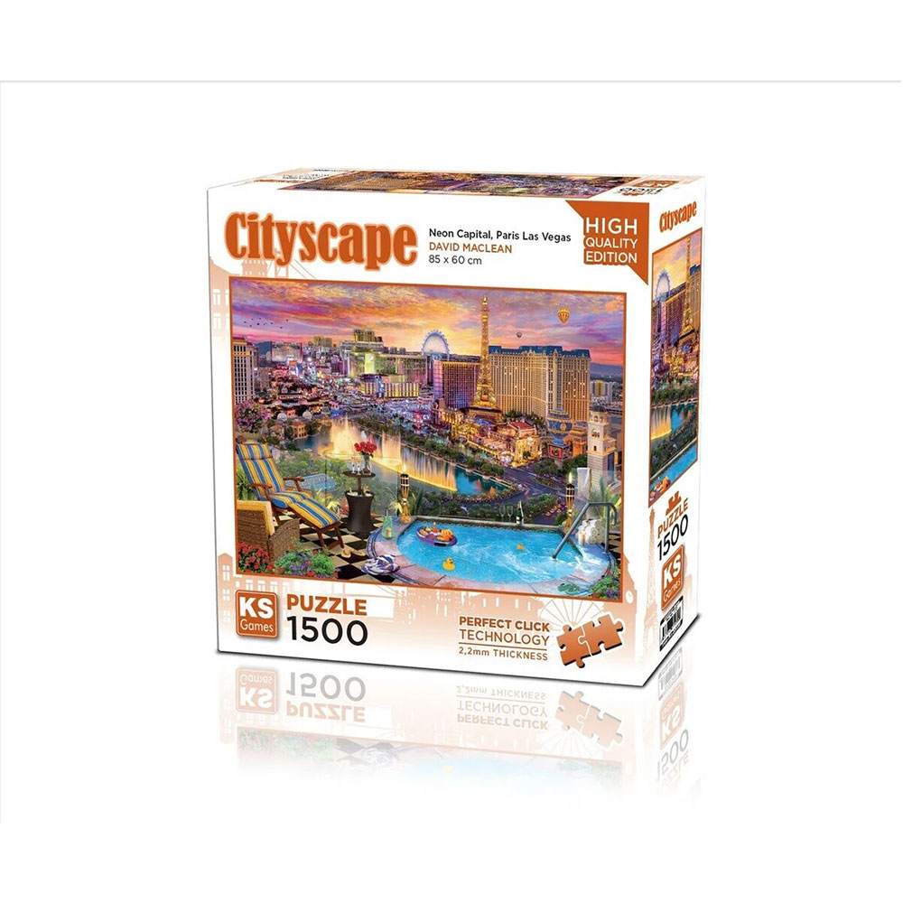 1500 PARÇA NEON CAPİTAL,PARİS LAS VEGAS PUZZLE (6)