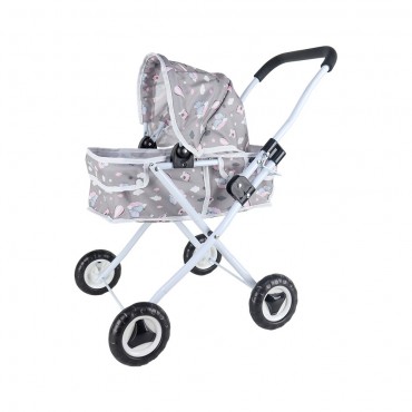 METAL BEBEK ARABASI GRİ (...