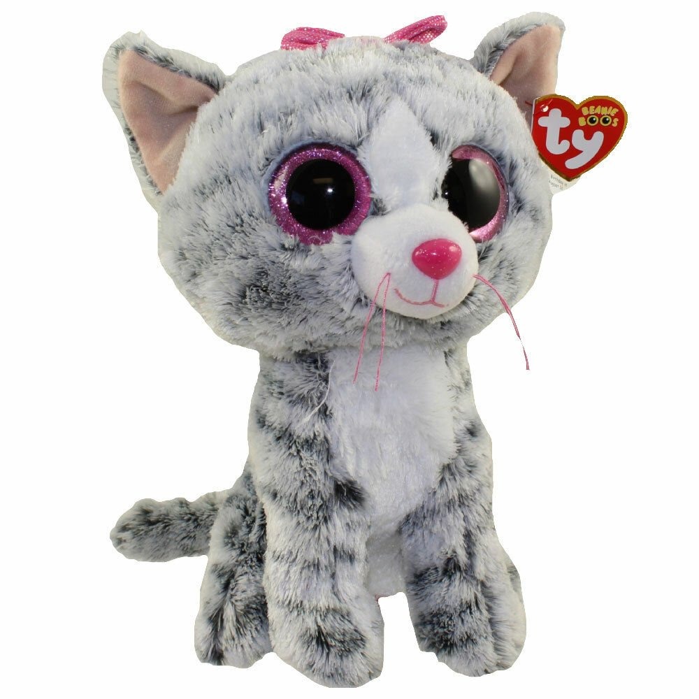 15 CM TY BEANİE BOO'S GRİ ÇİZGİLİ KEDİ KİKİ PELUŞ (21)