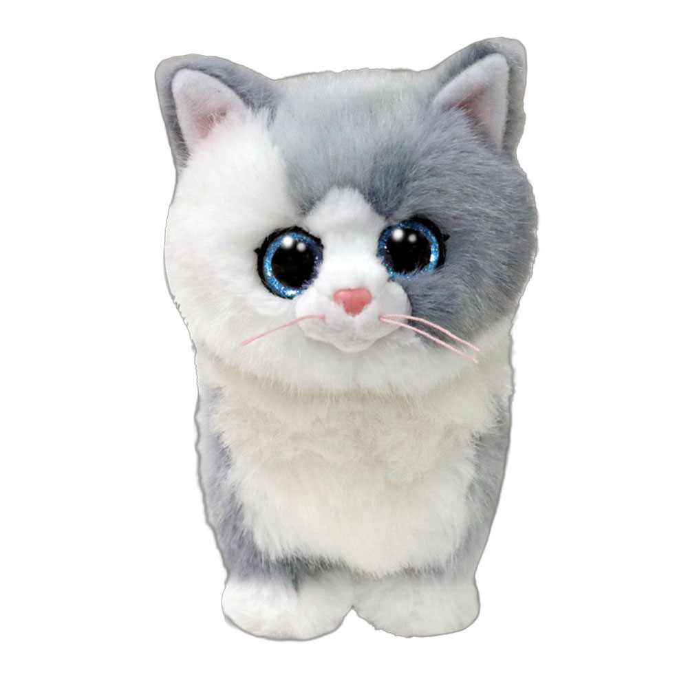 20 CM TY BEANİE BABİES GRİ KEDİ FURLEY PELUŞ (12)