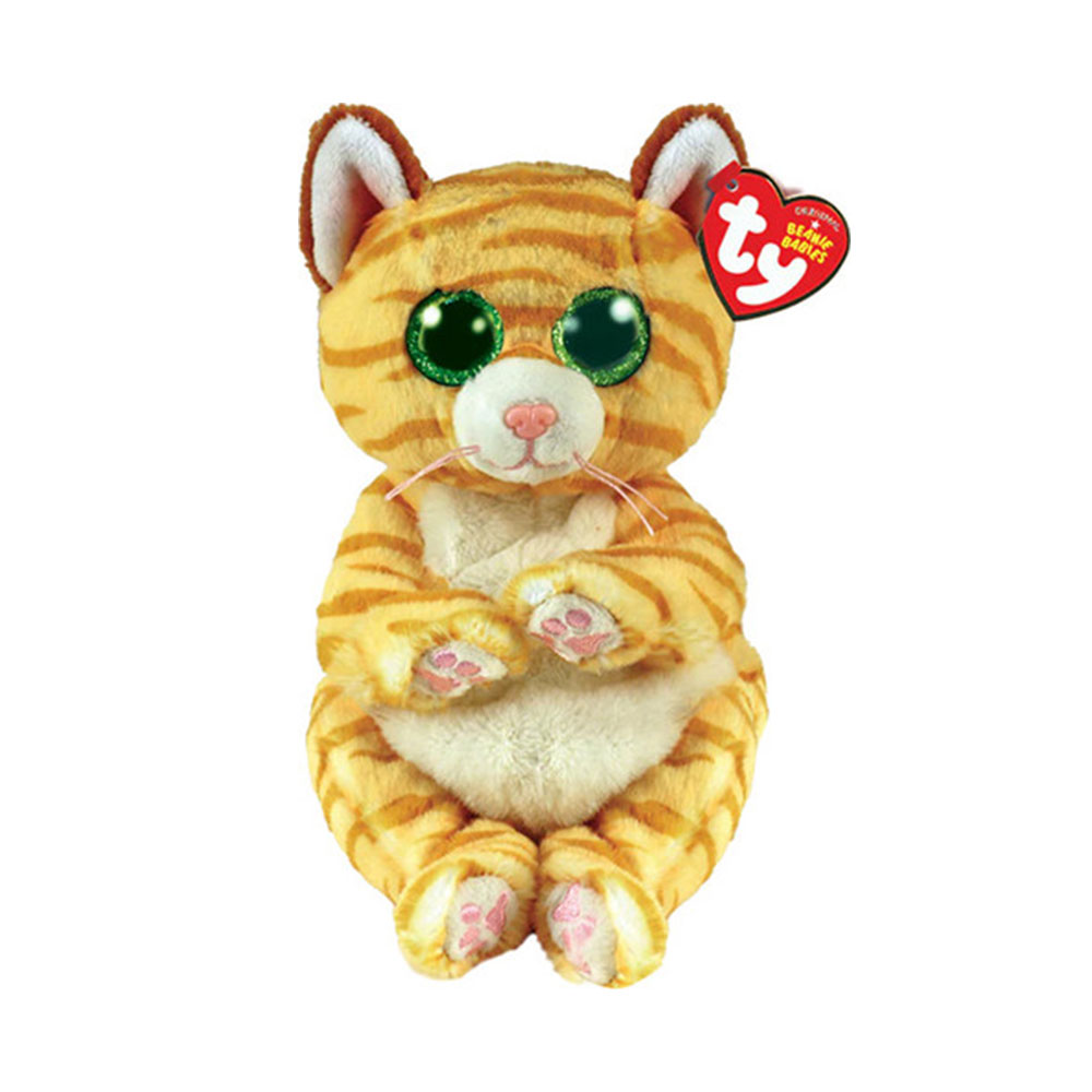 20 CM TY BEANİE BABİES SARI ÇİZGİLİ KEDİ MANGO PELUŞ (12)
