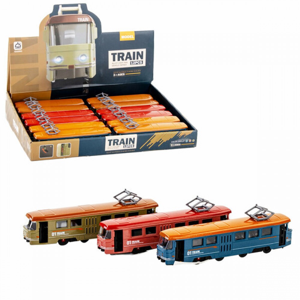 12'Lİ PAKETTE METAL SESLİ VE IŞIKLI TRAMVAY (144) 
