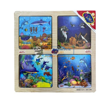 AHŞAP EĞİTİCİ 4'LÜ PUZZLE...