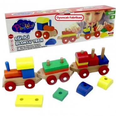 KUT. AHŞAP EĞİTİCİ BLOKLU TREN (24)