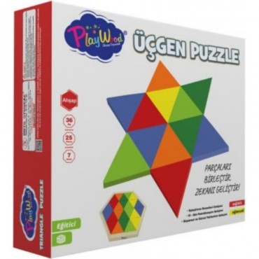 KUT. 24 PARÇA AHŞAP ÜÇGEN PUZZLE (36)