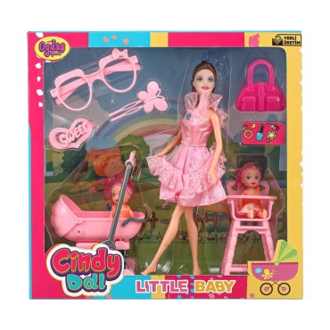 CINDY DOLL PUSETLİ MAMA SANDALYELİ BEBEK (12)