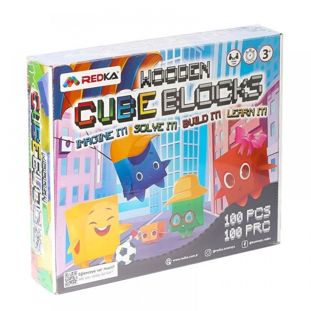 WOODEN CUBE BLOCKS (12)