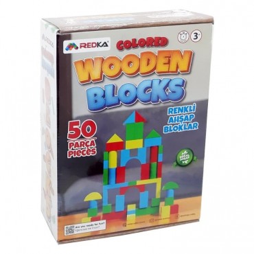 RENKLİ AHŞAP BLOKLAR 50 P...