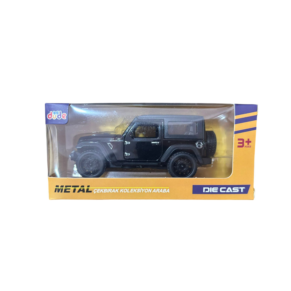 1:36 ORTA BOY METAL MODEL YAYLI ÜÇ KAPILI OFF ROAD ARABA (120)