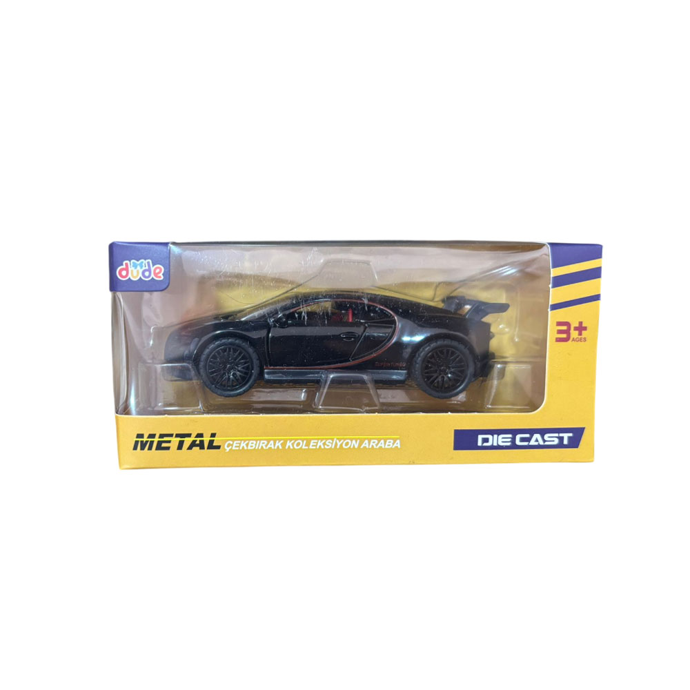 1:36 ORTA BOY METAL MODEL YAYLI ÜÇ KAPILI SPOR ARABA (120)