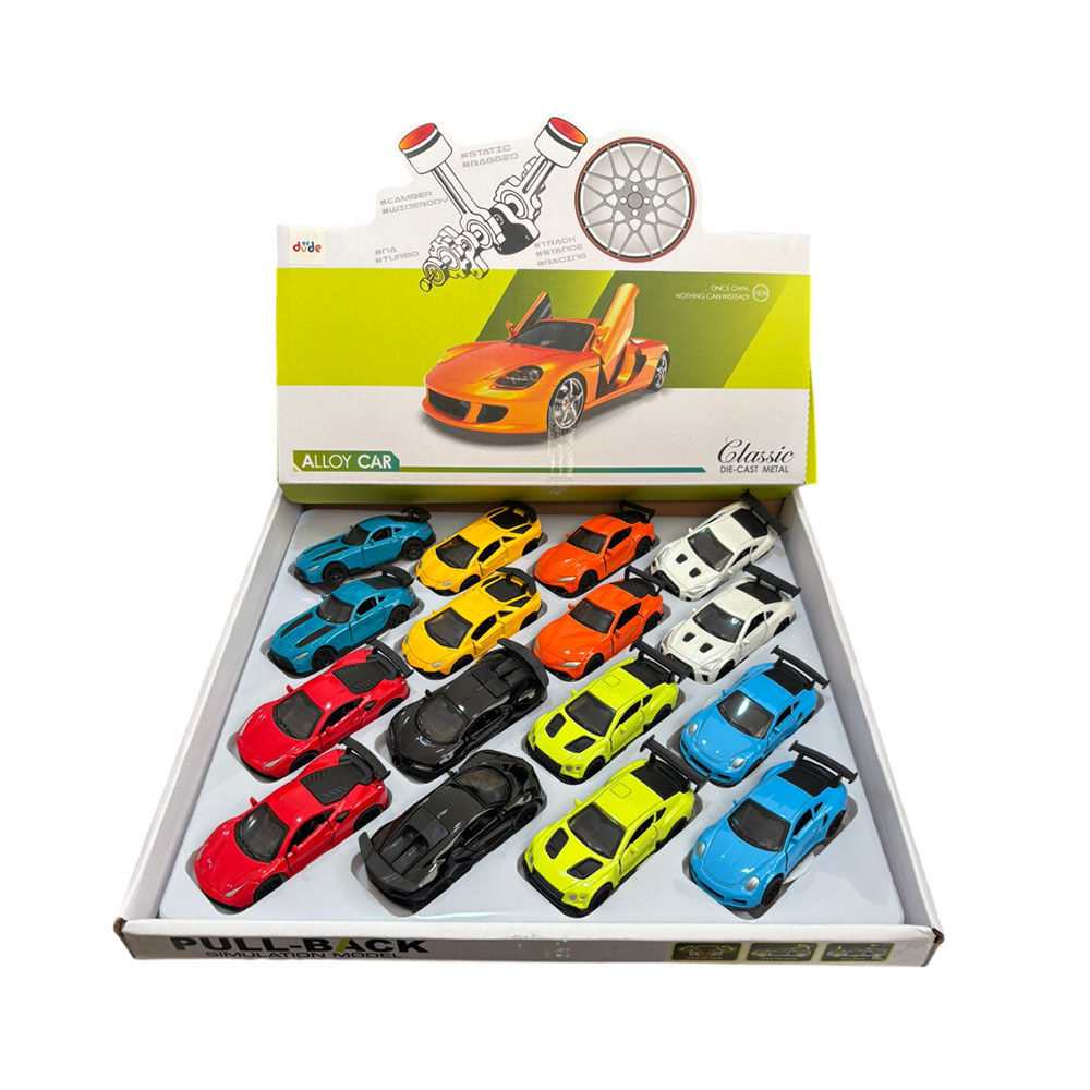 16'LI PAKETTE 1:64 ÇEK BIRAK METAL SPOR ARABA (384)