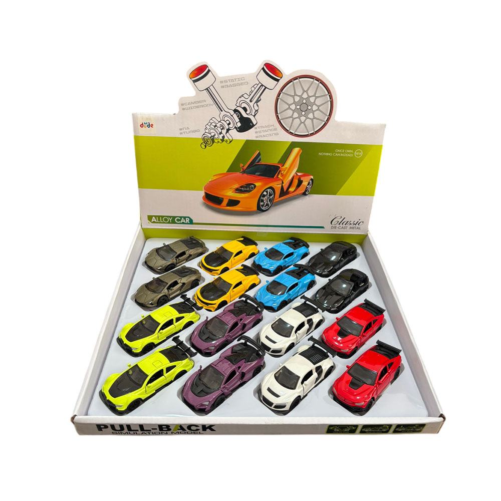 16'LI PAKETTE 1:64 ÇEK BIRAK METAL SPOR ARABA (384)