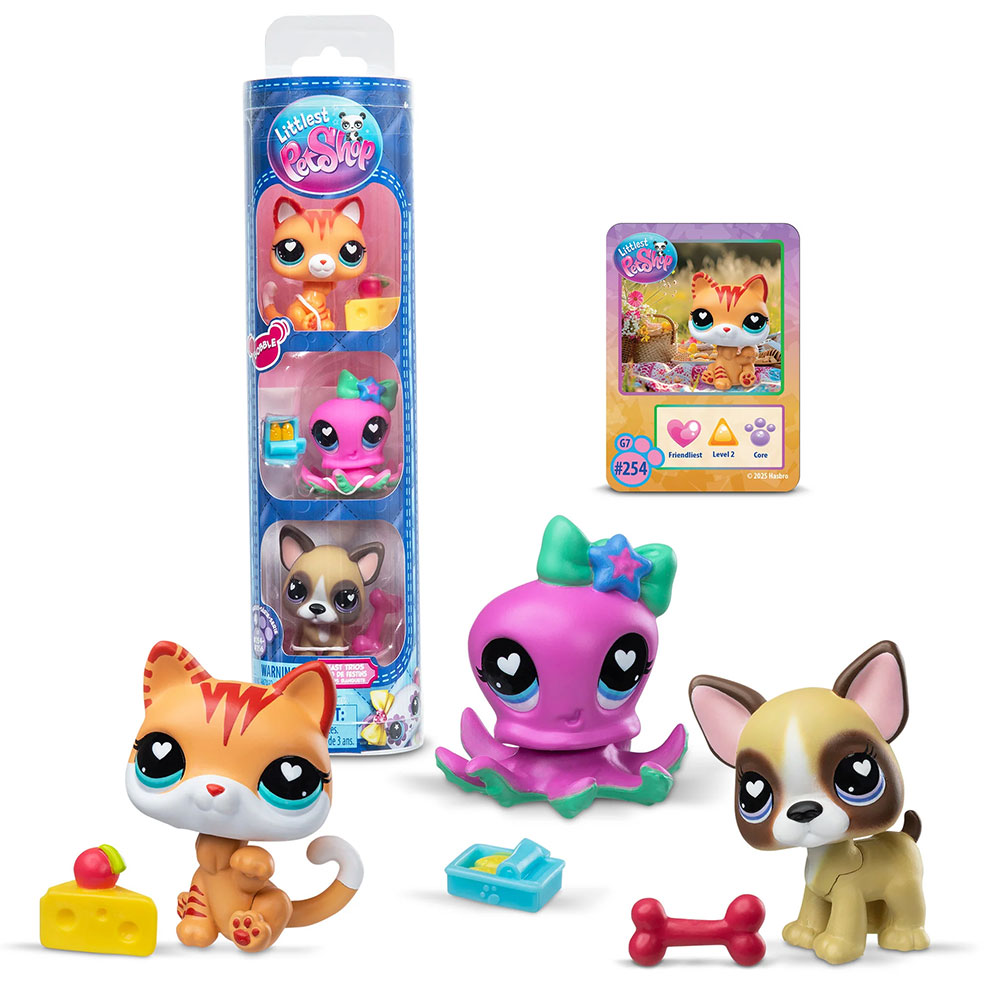 LİTTLEST PET SHOP MİNİŞLER 3'LÜ TÜPTE PAKET SERİ (6) 