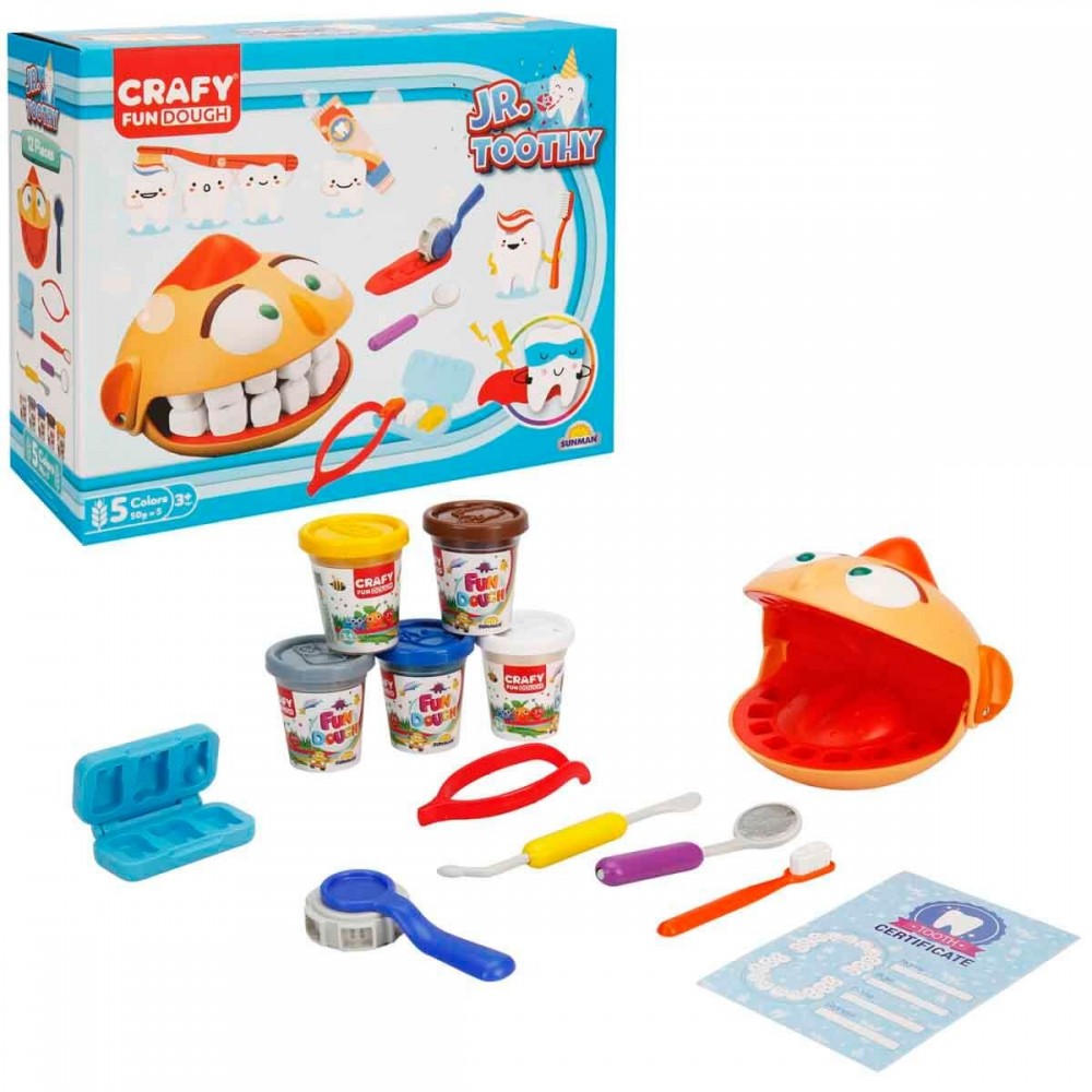 JR.TOOTHY OYUN HAMUR SET ORT.DİŞÇİ 5X50GR (12)