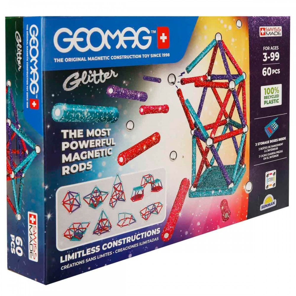 60 PARÇA GEOMAG PARILTILI MANYETİK ÇUBUKLAR (4)