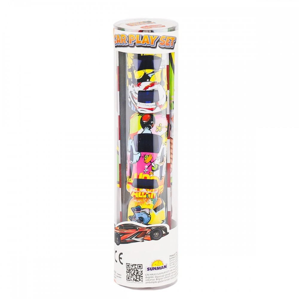 12'Lİ PAKETTE GRAFİTTİ KARMA HARİTALI ARABA SET (144)