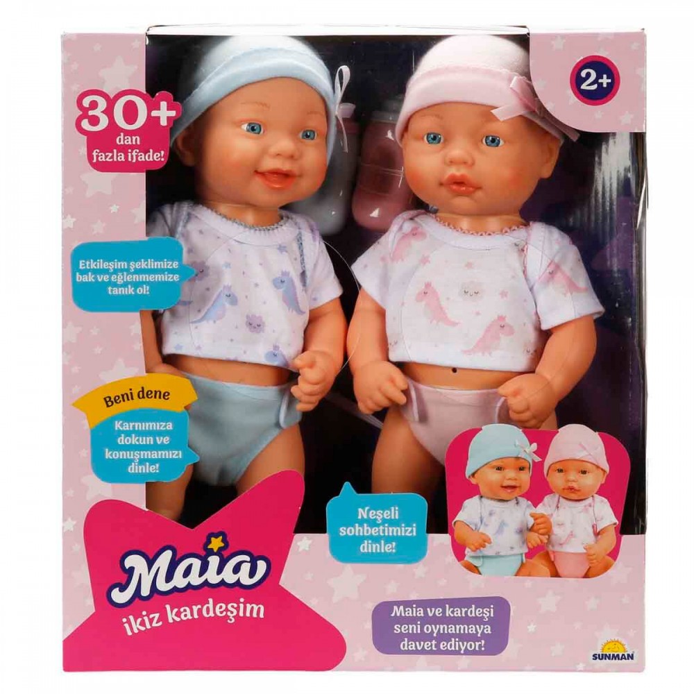 32 CM SESLİ MAİA İKİZ BEBEKLER (8)