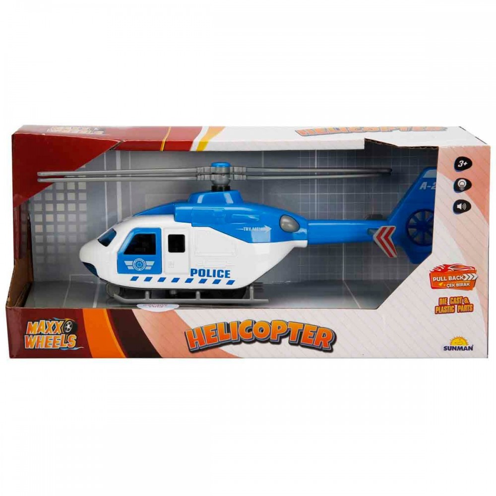 MAXX WHEELS SESLİ VE IŞIKLI ÇEK BIRAK DİE CAST HELİKOPTER (48)