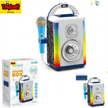 MİKROFONLU IŞIKLI BLUETOOTHLU KAREOKE SETİ (8)