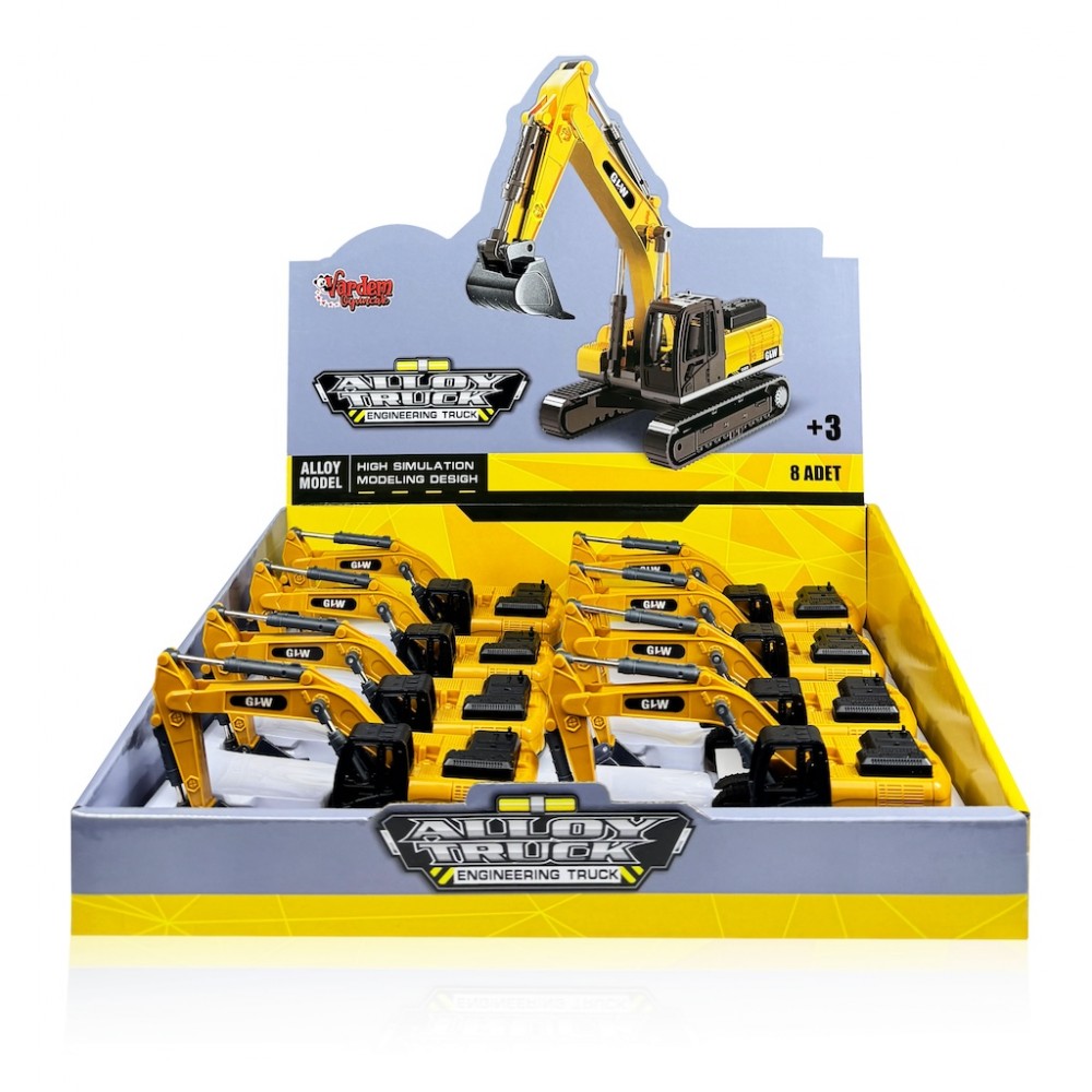 8'Lİ PAKETTE SÜRTMELİ METAL İNŞAAT KAZICI EKSKAVATÖR (72)