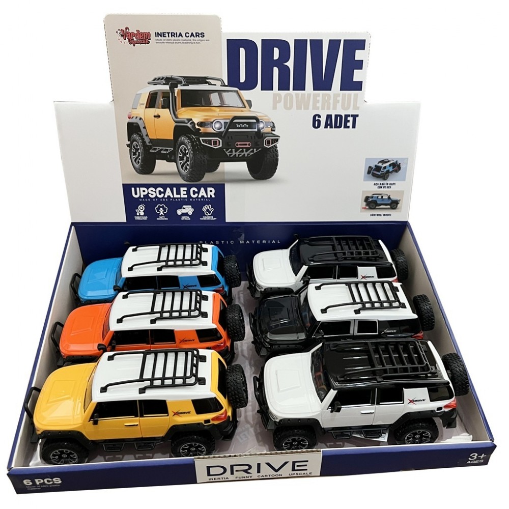 6'LI PAKETTE SESLİ VE IŞIKLI KAPILARI AÇILAN SÜRTMELİ BÜYÜK XDRIVE JEEP (48)