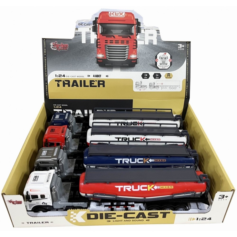 4'LÜ PAKETTE SÜRTMELİ DIE CAST SESLİ VE IŞIKLI TANKER TAŞIYAN TIR (24)