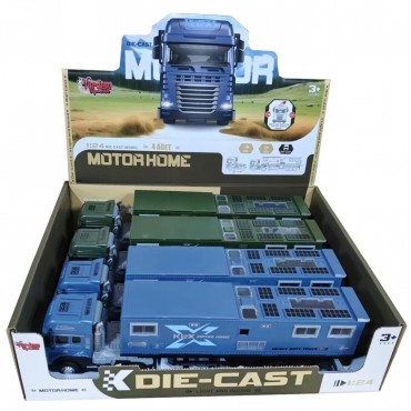 4'LÜ PAKETTE SÜRTMELİ DIE CAST SESLİ VE IŞIKLI KARAVAN TIR (24)