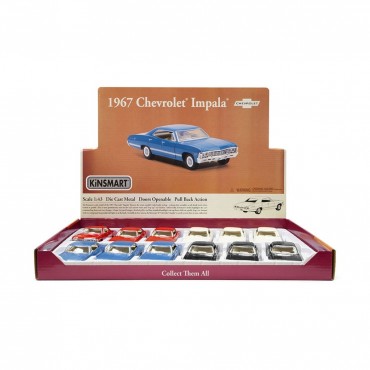 12'Lİ PAKETTE 1:43 ÇEK BIRAK 1967 CHEVROLET İMPALA (72)