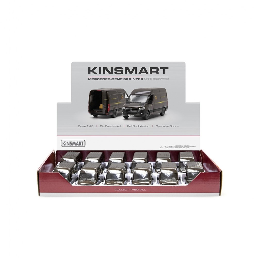12'Lİ PAKETTE 1:48 ÇEK BIRAK MERCEDES-BENZ SPRINTER UPS (72)