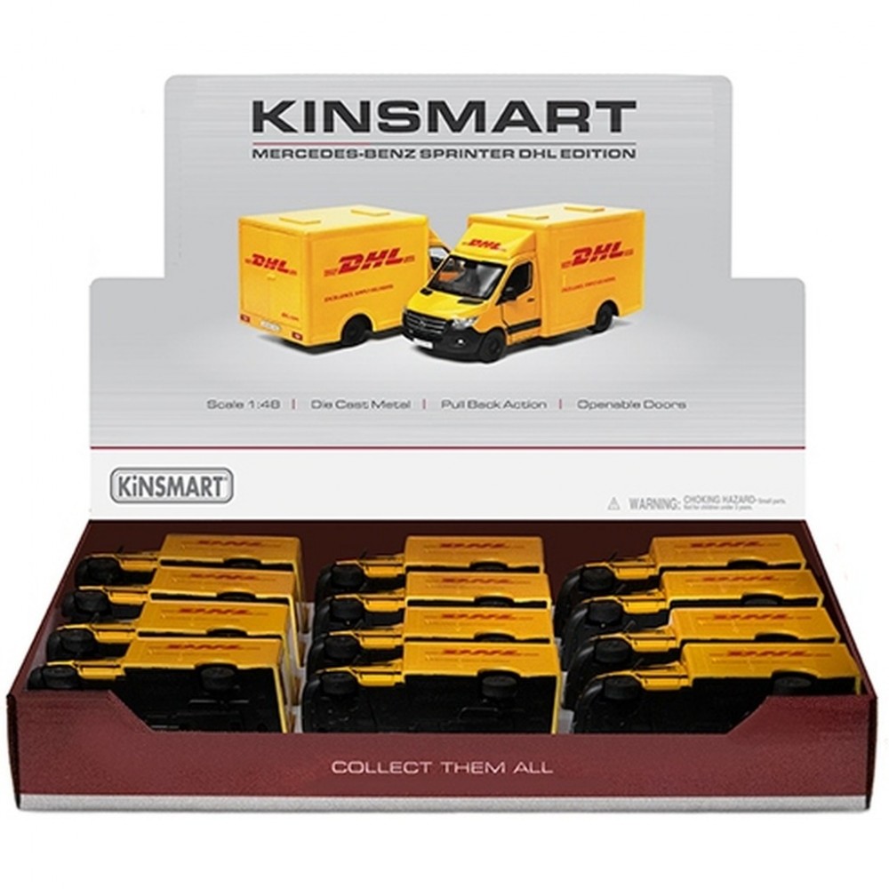 12'Lİ PAKETTE 1:48 ÇEK BIRAK MERCEDES-BENZ SPRINTER DHL EDITION (72)