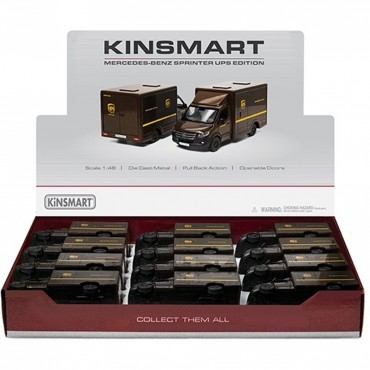 12'Lİ PAKETTE 1:48 ÇEK BIRAK MERCEDES-BENZ SPRINTER UPS EDITION (72)