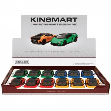 12'Lİ PAKETTE 1:38 ÇEK BIRAK LAMBORGHINI TEMERARİO (72)