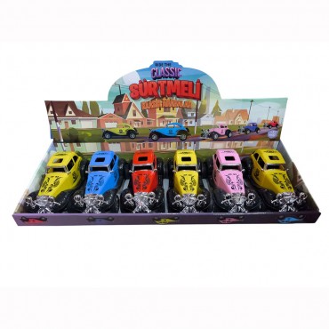 6'LI PAKETTE SÜRTMELİ KLASİK ARABALAR (144)